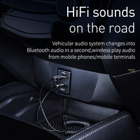 Baseus Adapter USB Bluetooth Aux Bluetooth V5.0 odbiornik nadajnik dźwięku wtyczka Bluetooth do samochodu 3.5mm Jack zasilacz samochodowy kabel 6